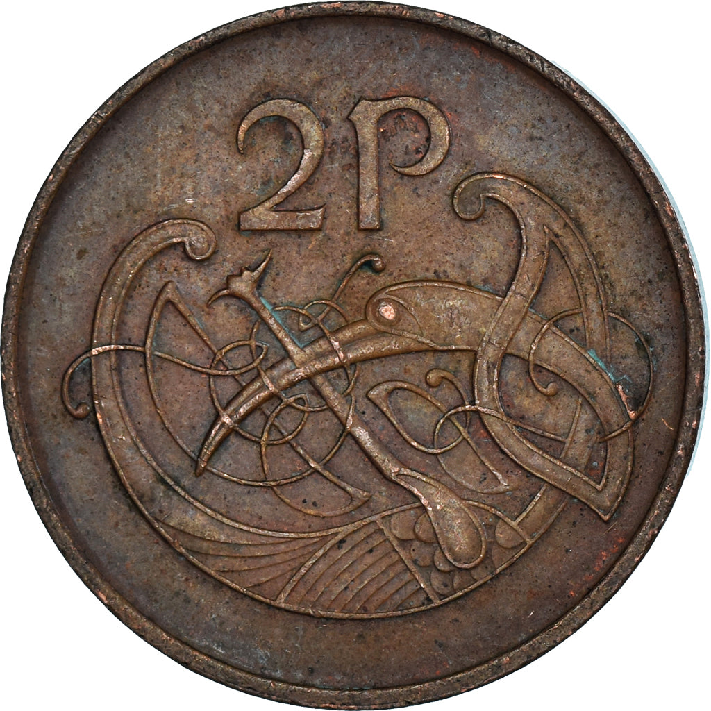Moeda, Irlanda, 2 Pence, 1988