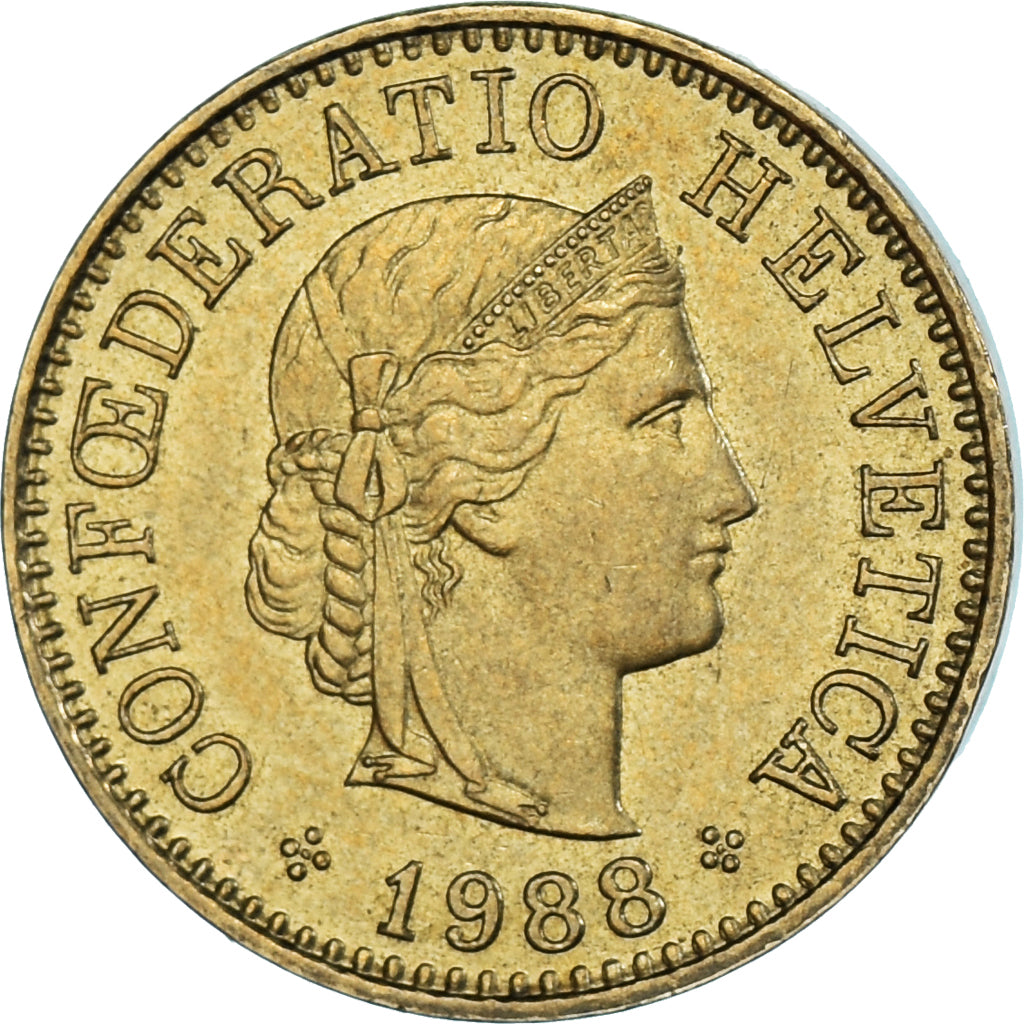 Moneta, Szwajcaria, 5 Rappen, 1988