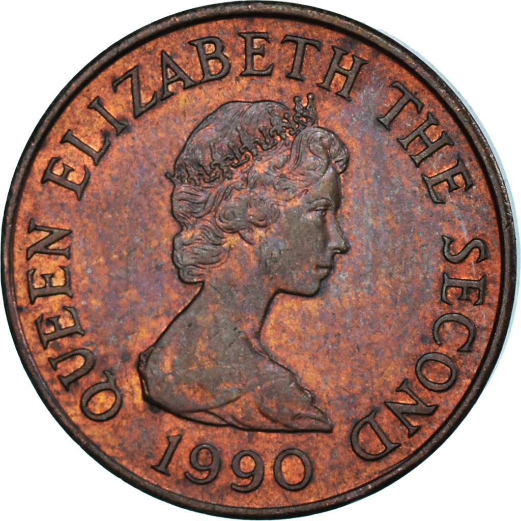 Münze, Jersey, Penny, 1990