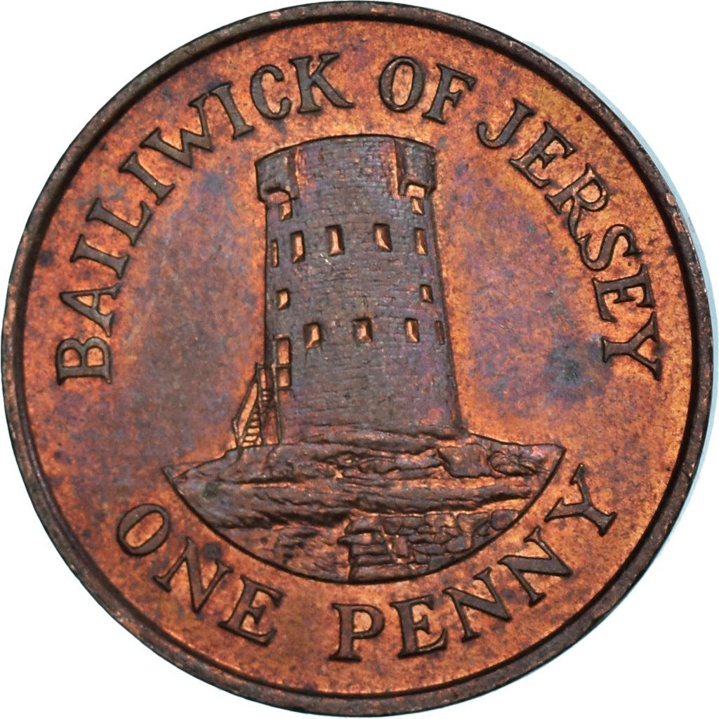 Münze, Jersey, Penny, 1990