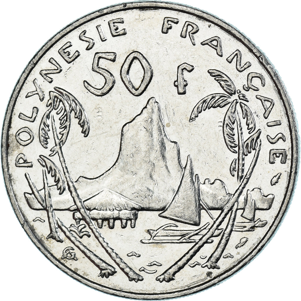 Coin, French Polynesia, 50 Francs, 1985