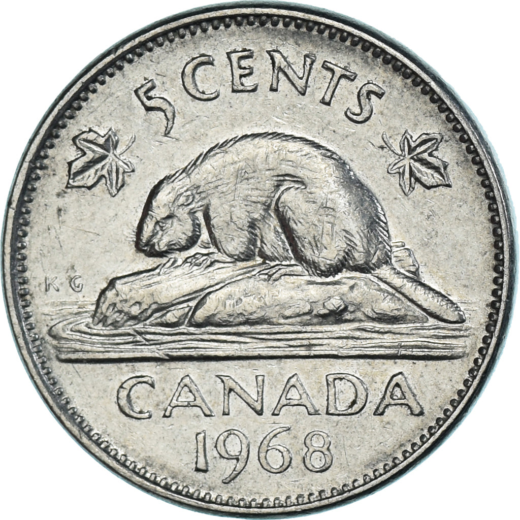 Moneta, Canada, 5 Cents, 1968
