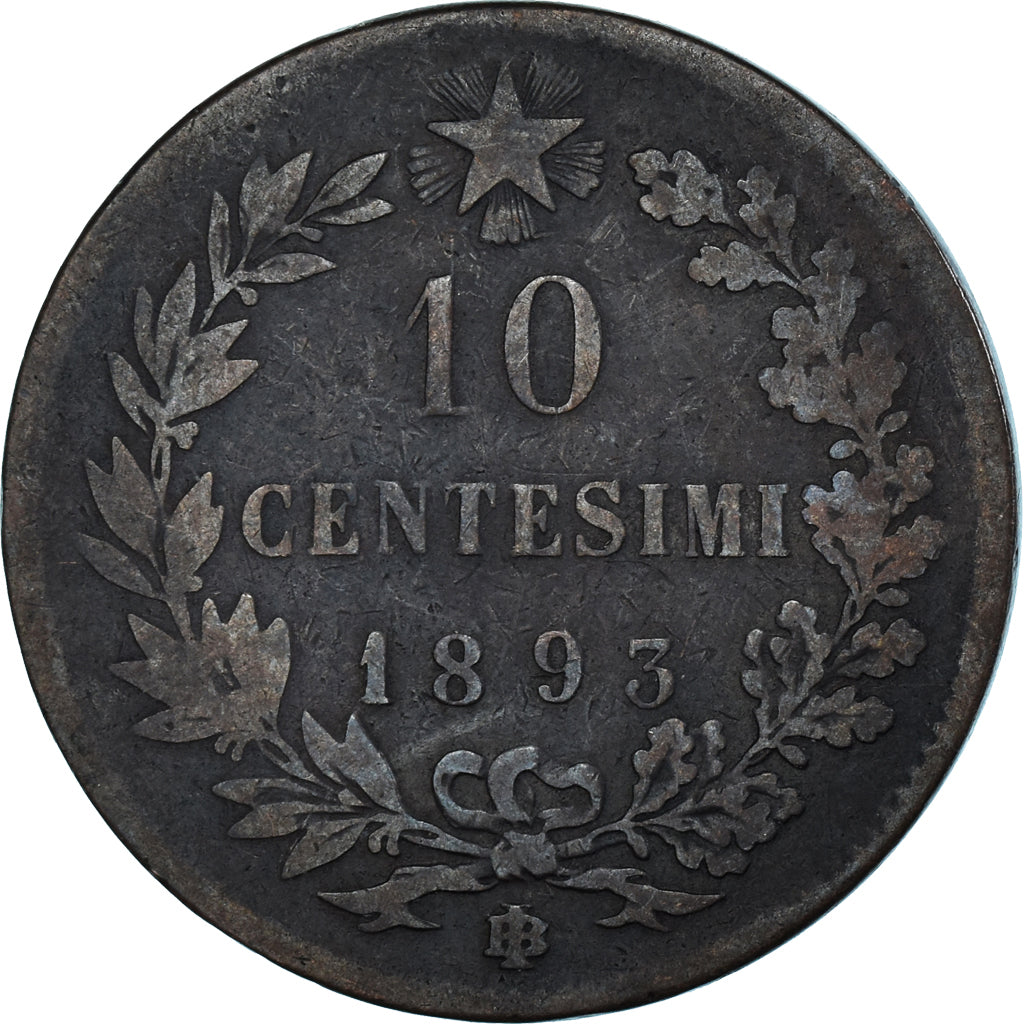 Moeda, França, 10 Centimes, 1893