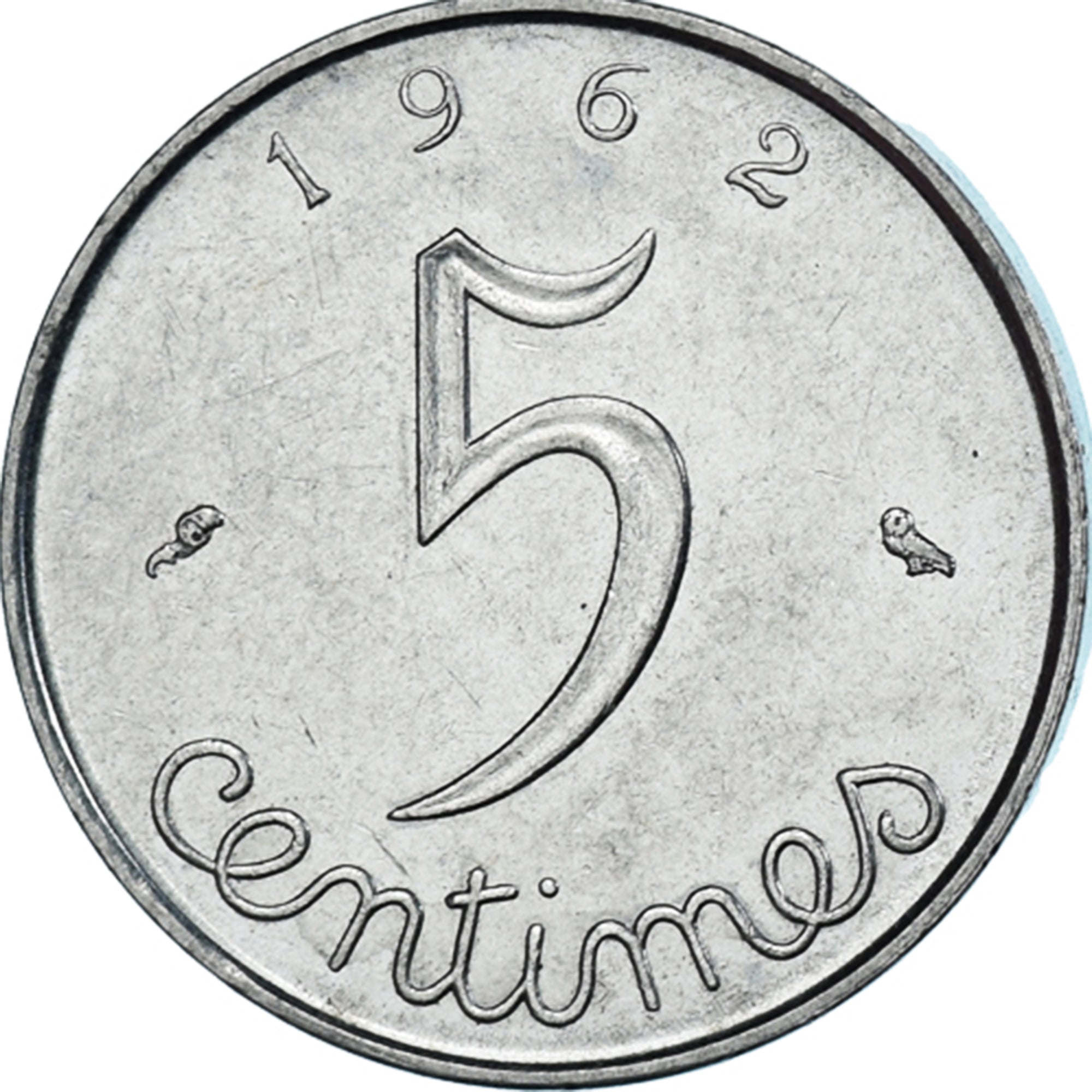 Coin, France, 5 Centimes, 1962
