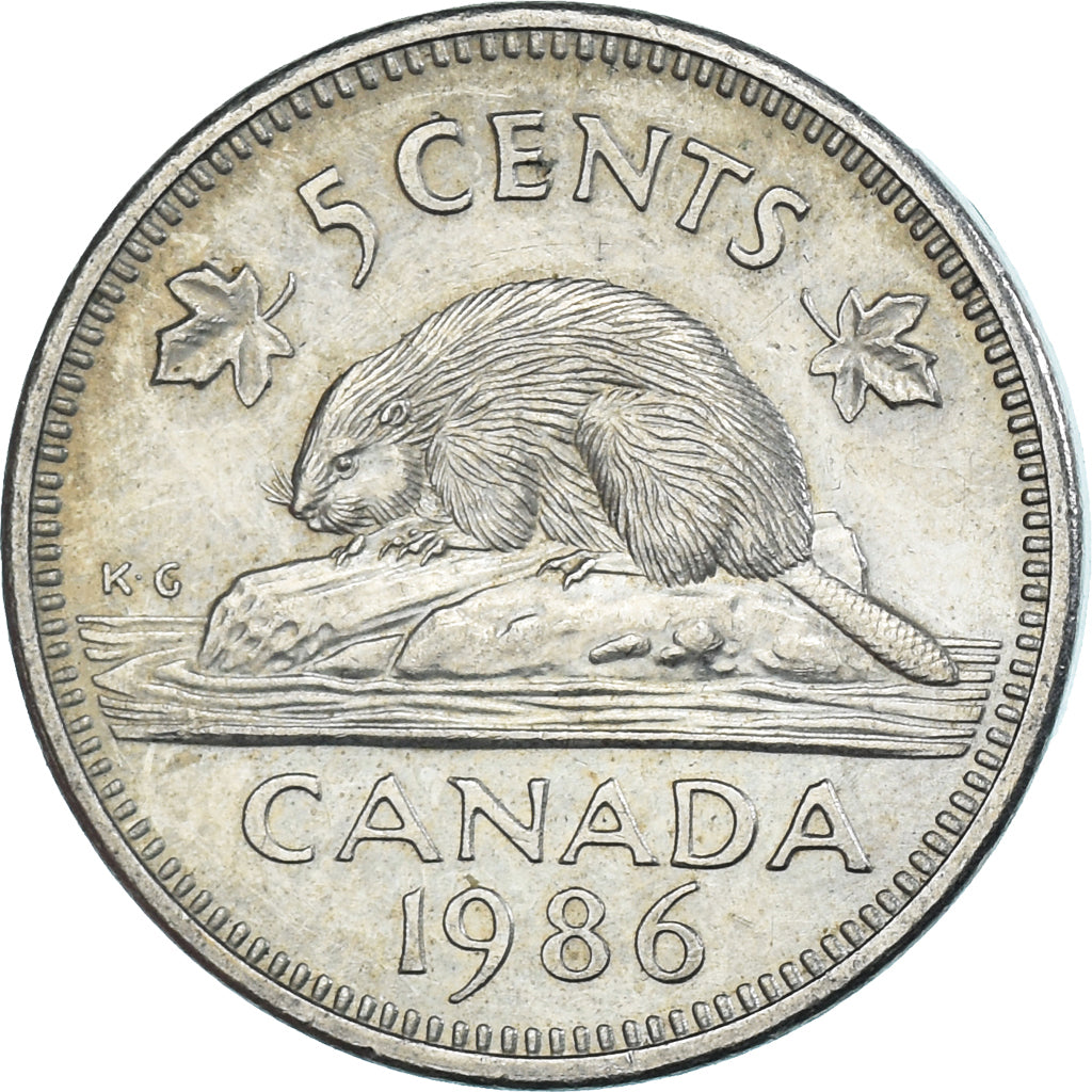 Moneta, Canada, 5 Cents, 1986