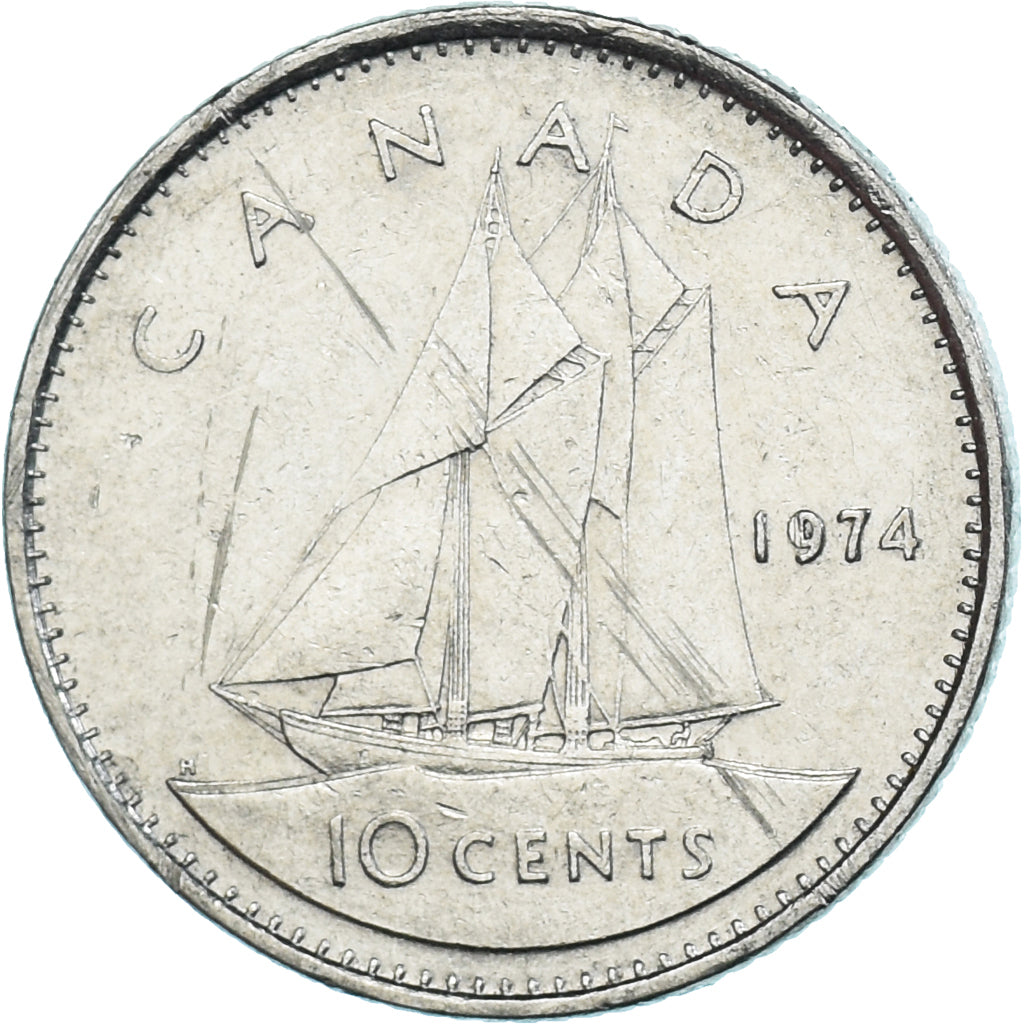 Moneta, Canada, 10 Cents, 1974