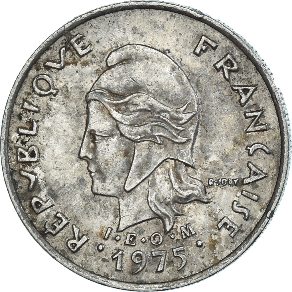 Monnaie, Polynésie française, 10 Francs, 1975