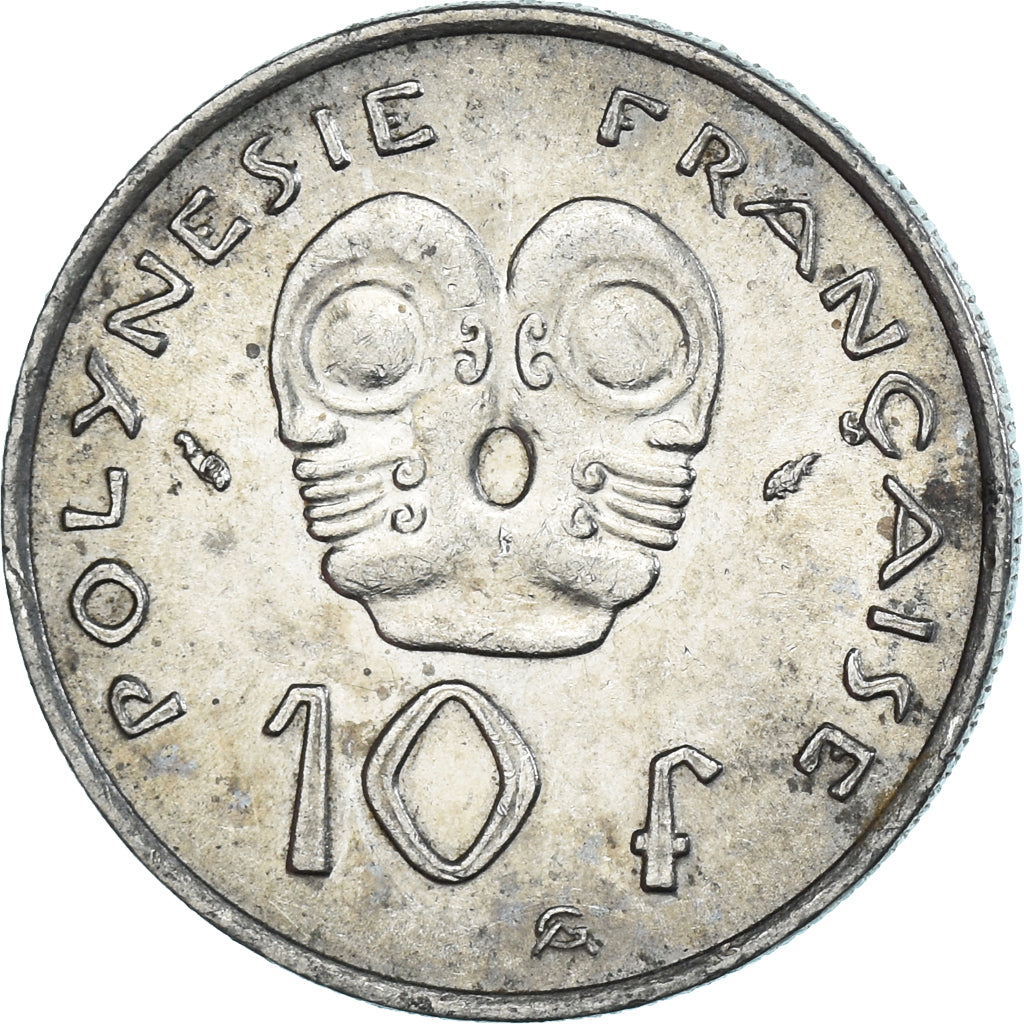 Monnaie, Polynésie française, 10 Francs, 1975