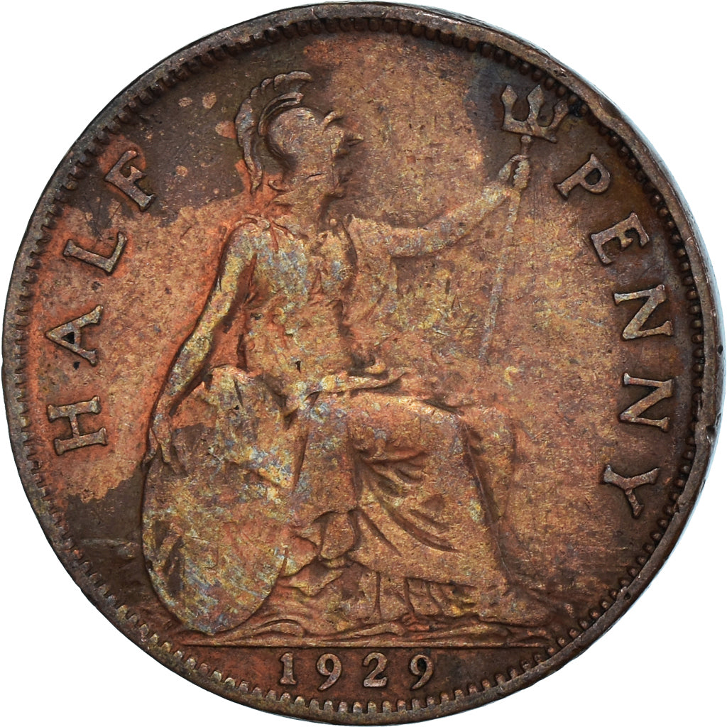 Moneta, Wielka Brytania, 1/2 Penny, 1929