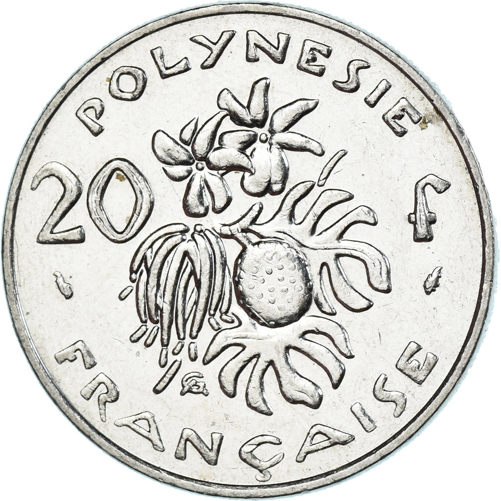 Coin, French Polynesia, 20 Francs, 1991