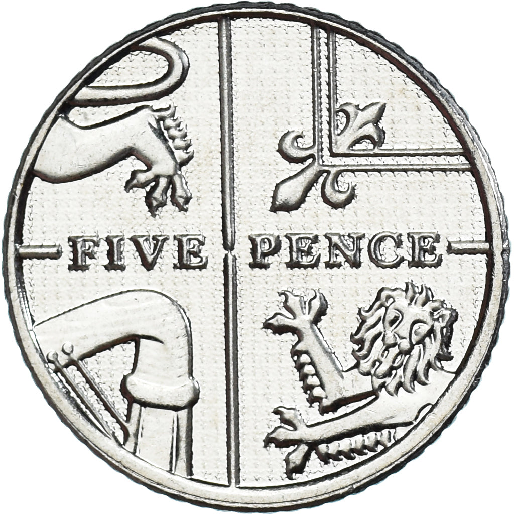 Coin, Great Britain, 5 Pence, 2015