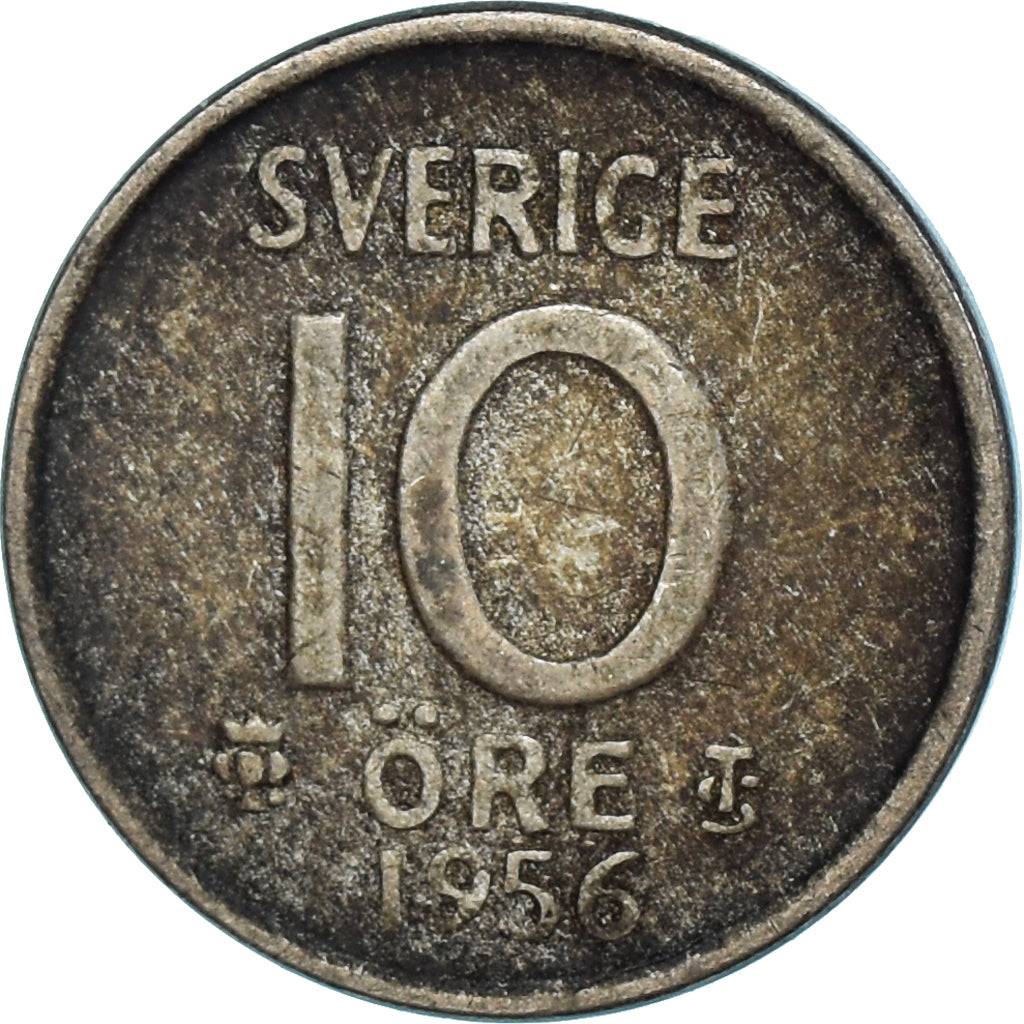 Münze, Schweden, 10 Öre, 1956