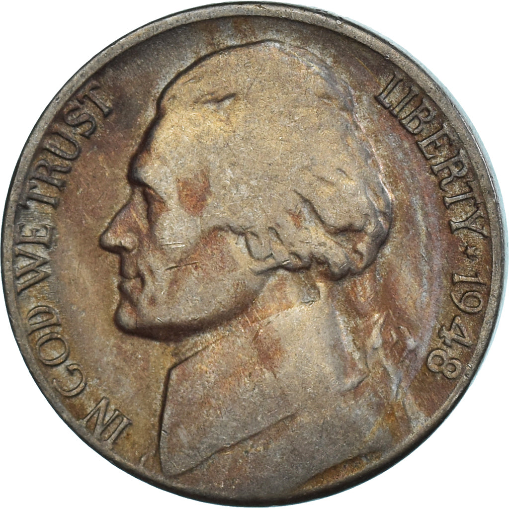 Coin, United States, 5 Cents, 1948