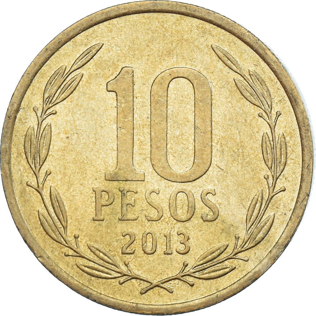 Moneda, Chile, 10 Pesos, 2013