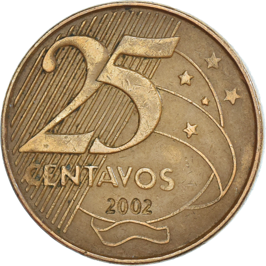 Moneda, Brasil, 25 Centavos, 2002