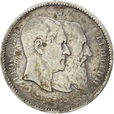 Belgio, Leopold II, Franc, 1880, MB, Argento, KM:38