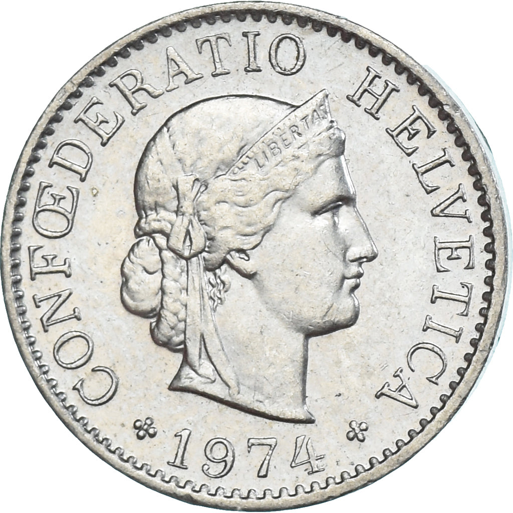 Münze, Schweiz, 5 Rappen, 1974