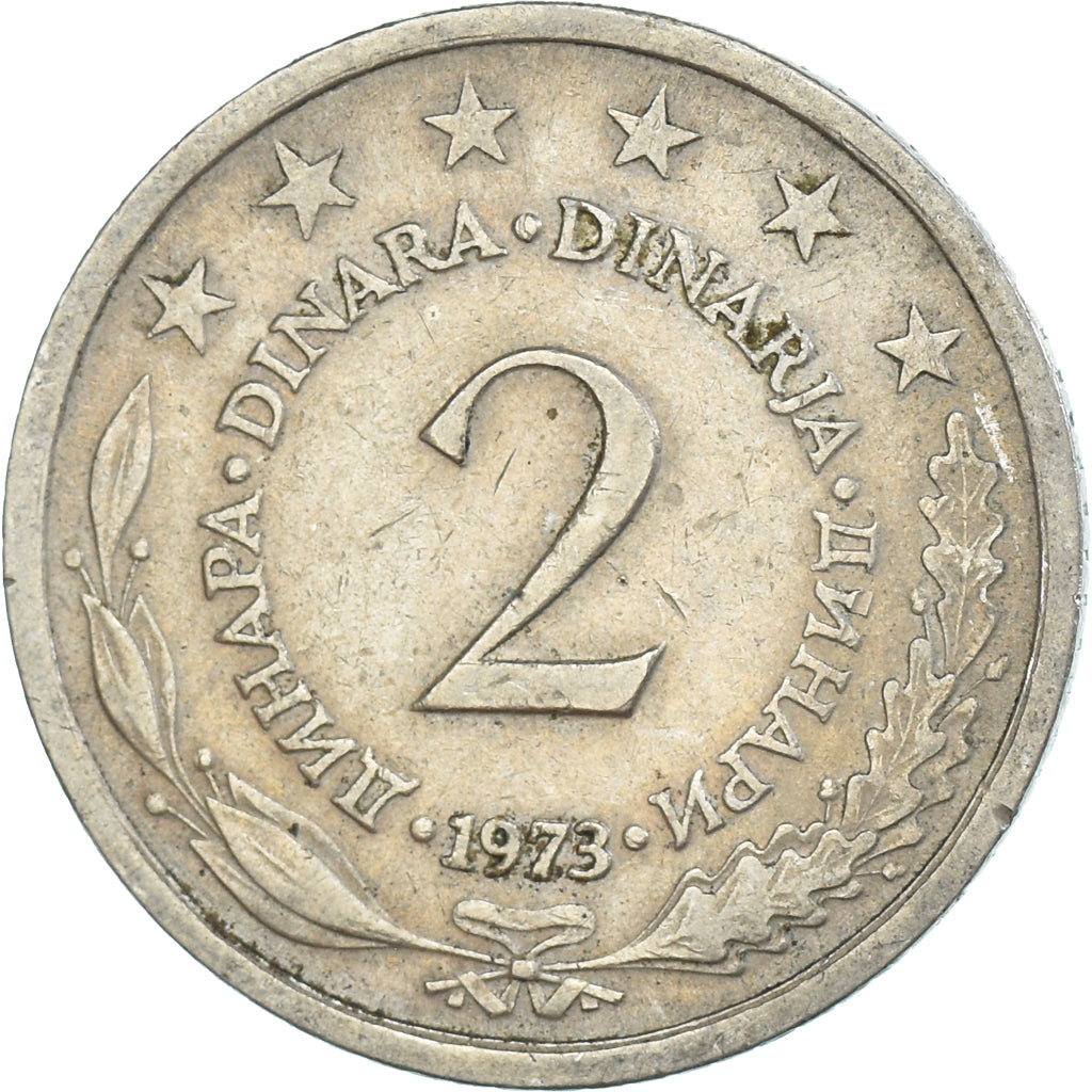 Moneta, Iugoslavia, 2 Dinara, 1973