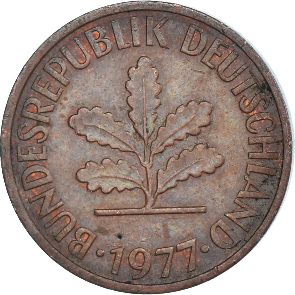 Moeda, Alemanha, 2 Pfennig, 1977