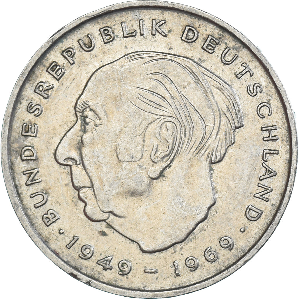 Monnaie, Allemagne, 2 Mark, 1973