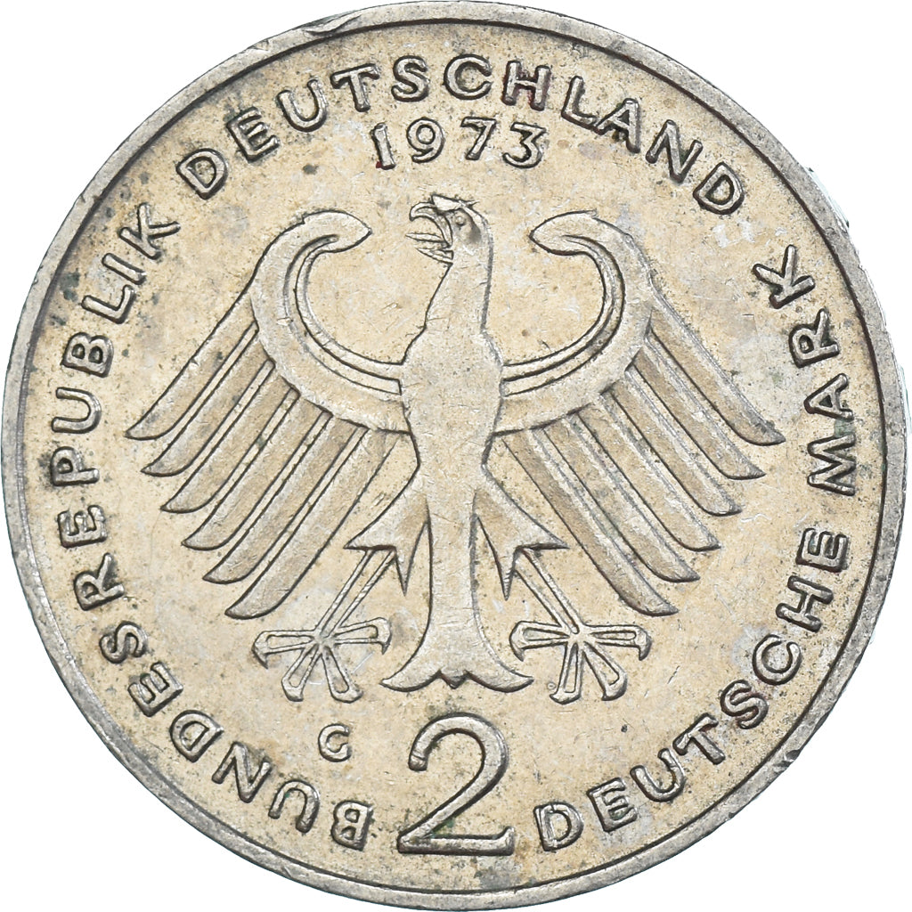 Monnaie, Allemagne, 2 Mark, 1973