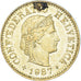 Moneda, Suiza, 5 Rappen, 1987