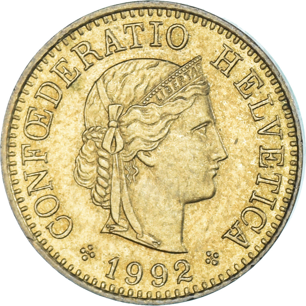 Coin, Switzerland, 5 Rappen, 1992