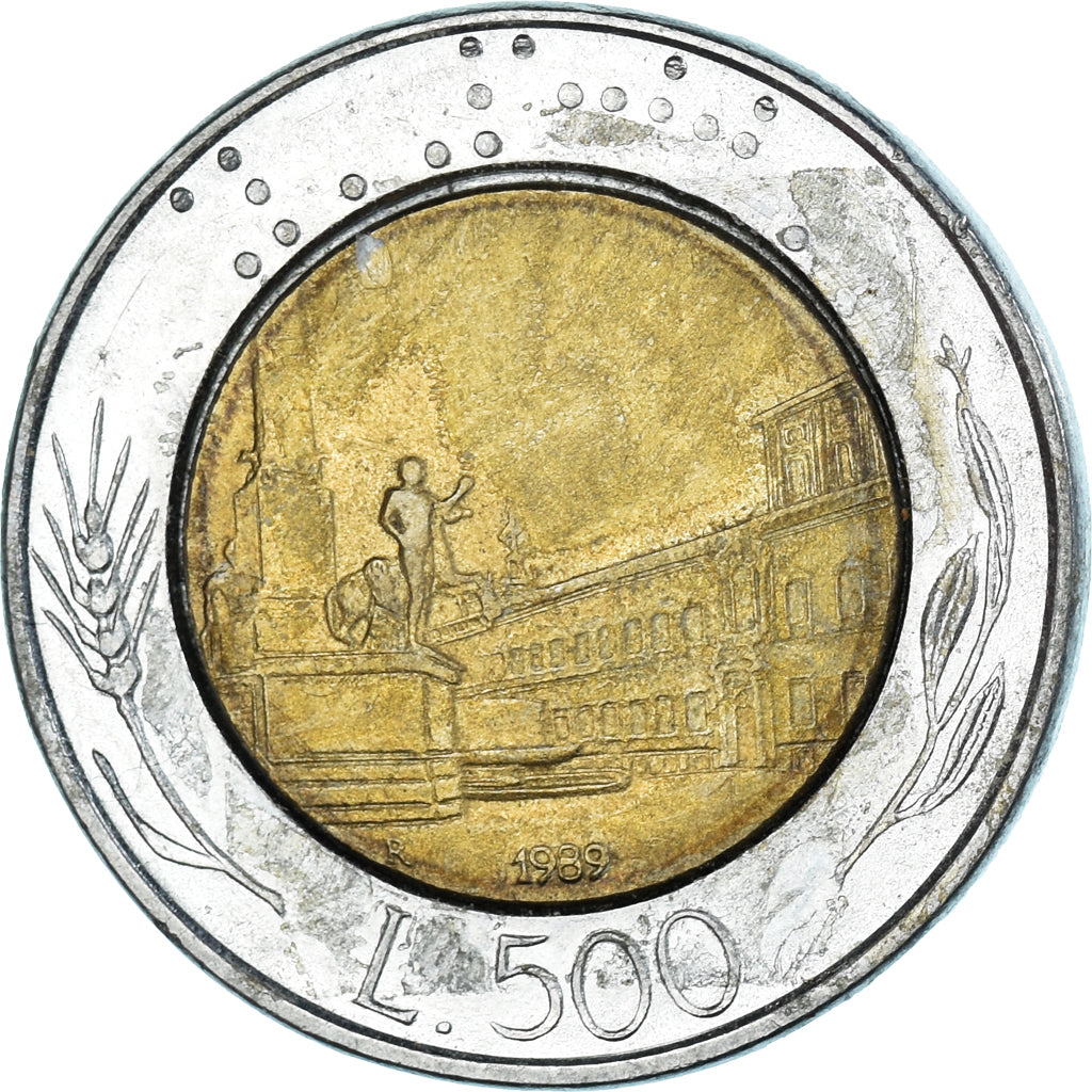 Münze, Italien, 500 Lire, 1989