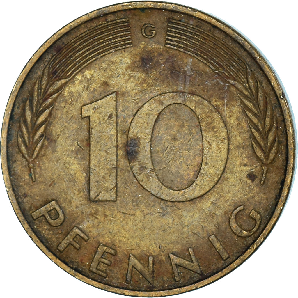 Munten, Duitsland, 10 Pfennig, 1971