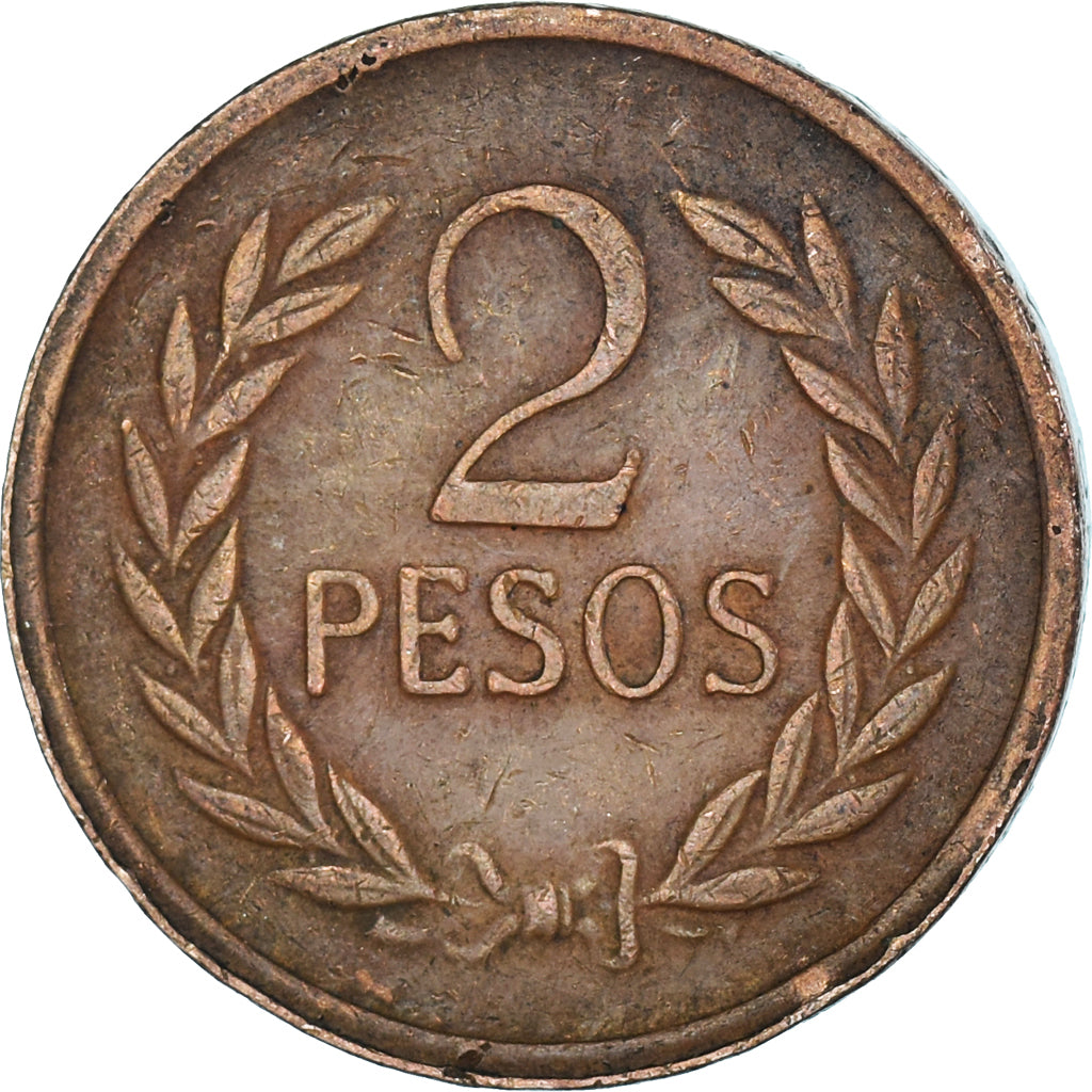 Moneta, Colombia, 2 Pesos, 1980