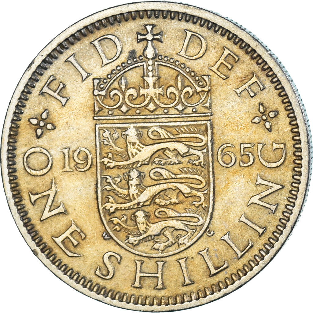 Münze, Großbritannien, Shilling, 1965