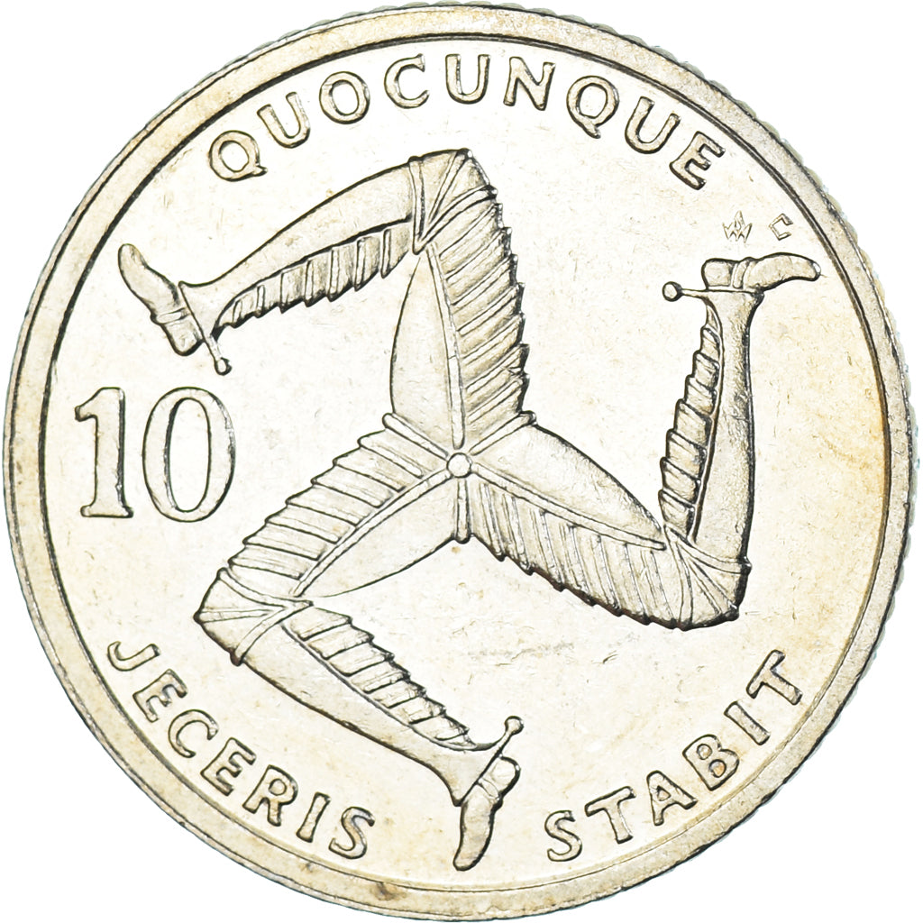 Monnaie, Île de Man, 10 Pence, 1992