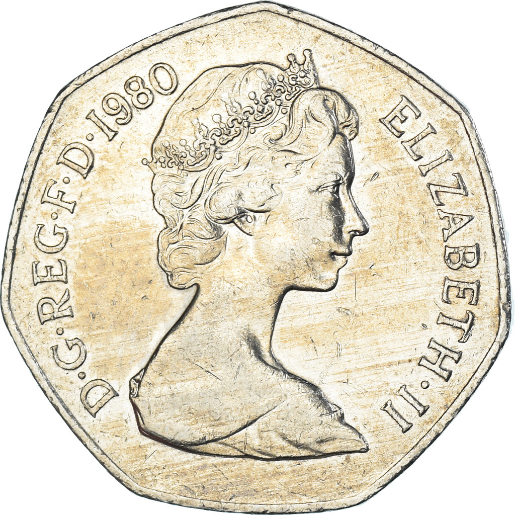 Münze, Großbritannien, 50 New Pence, 1980