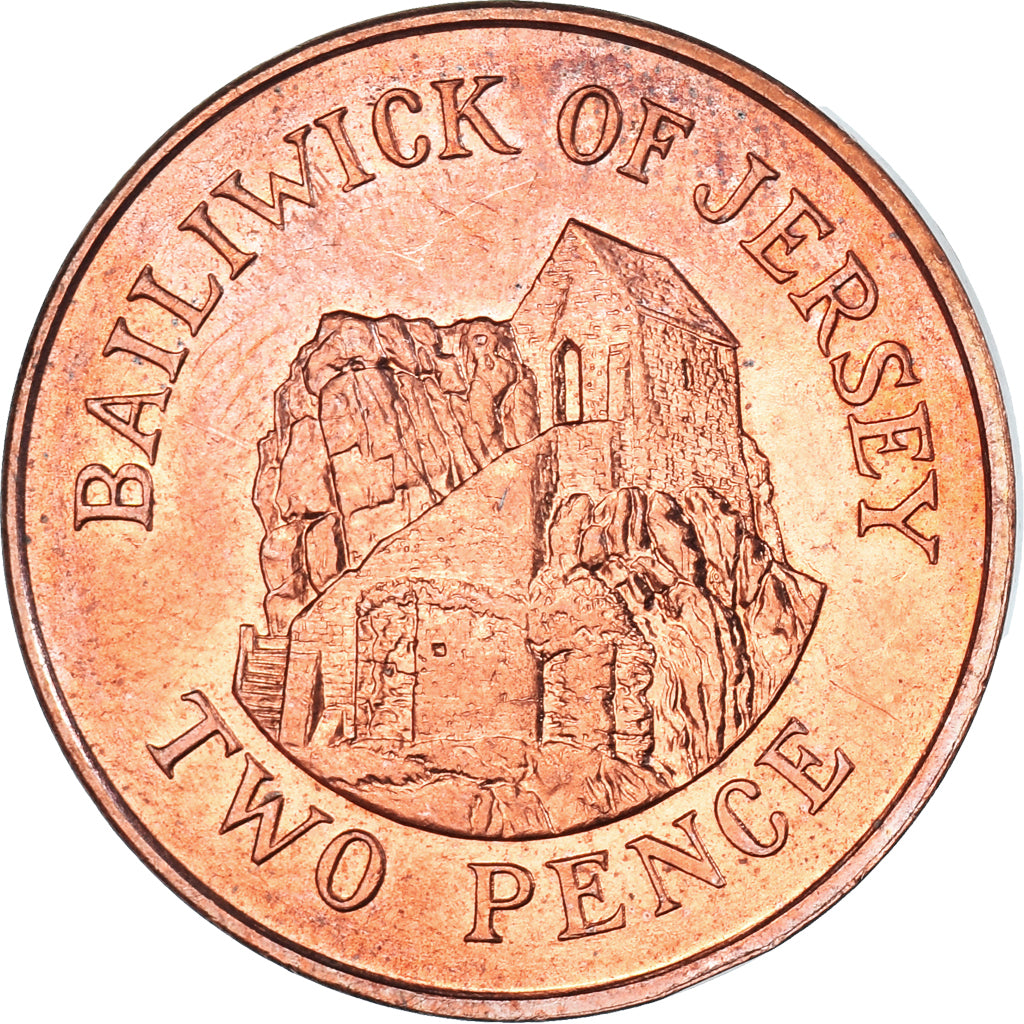 Monnaie, Jersey, 2 Pence, 1992