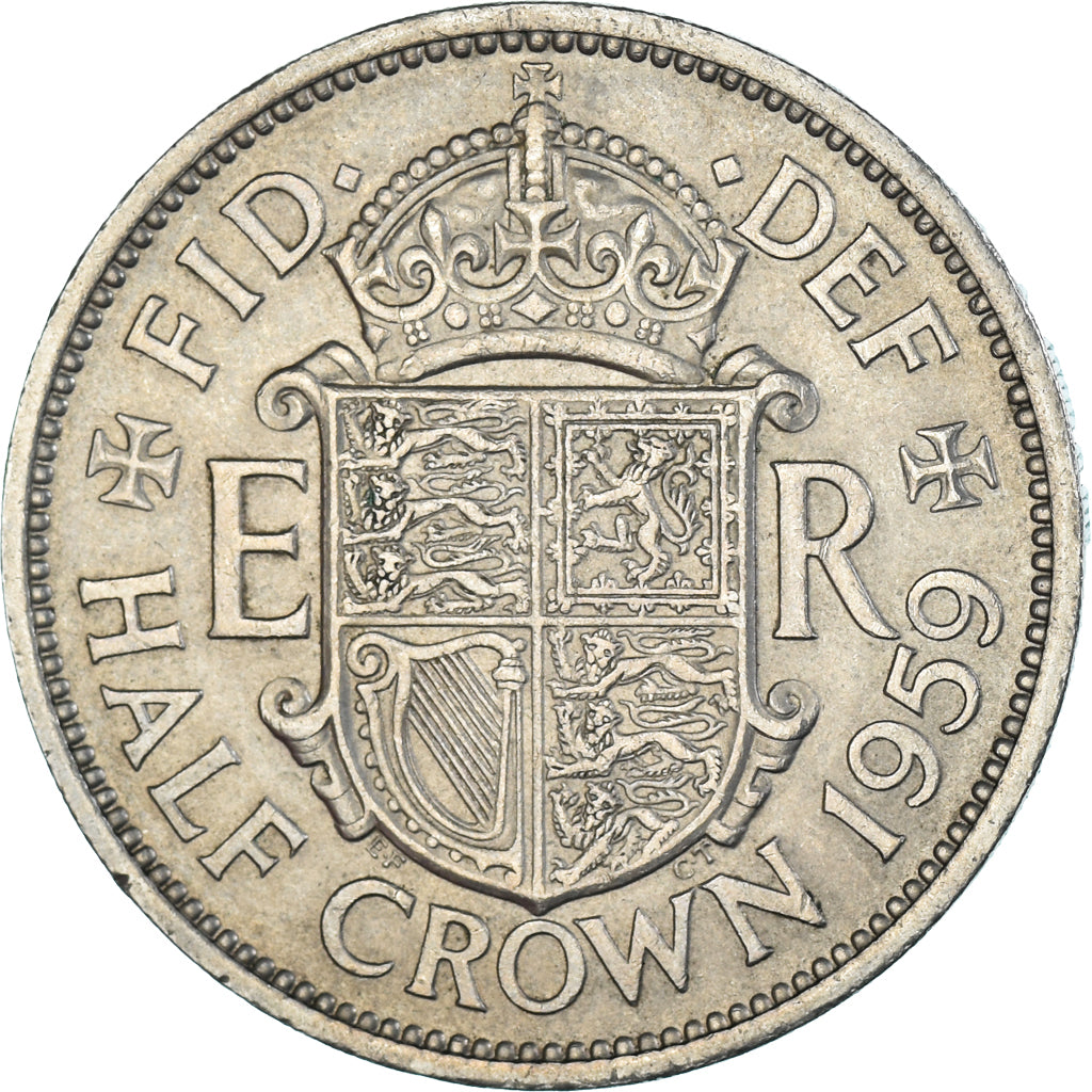 Munten, Groot Bretagne, 1/2 Crown, 1959