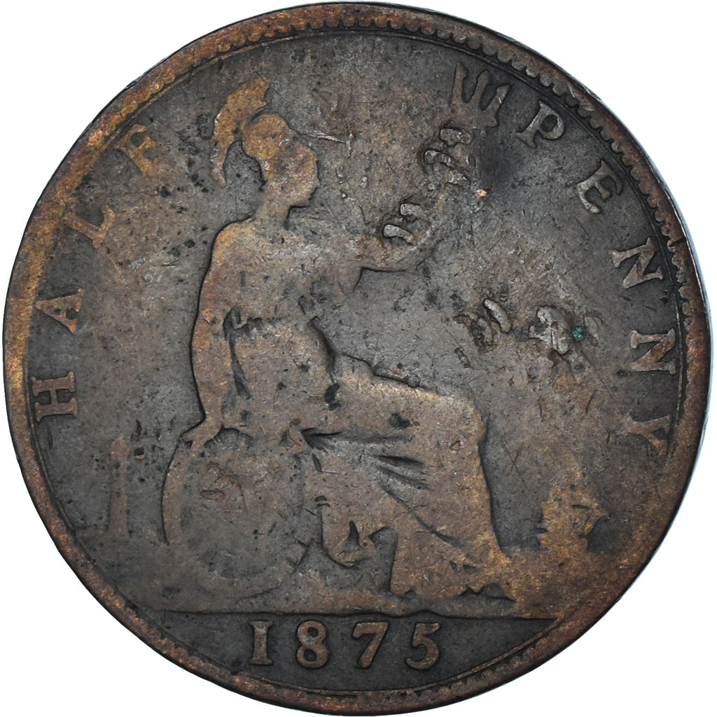 Moneta, Gran Bretagna, 1/2 Penny, 1875