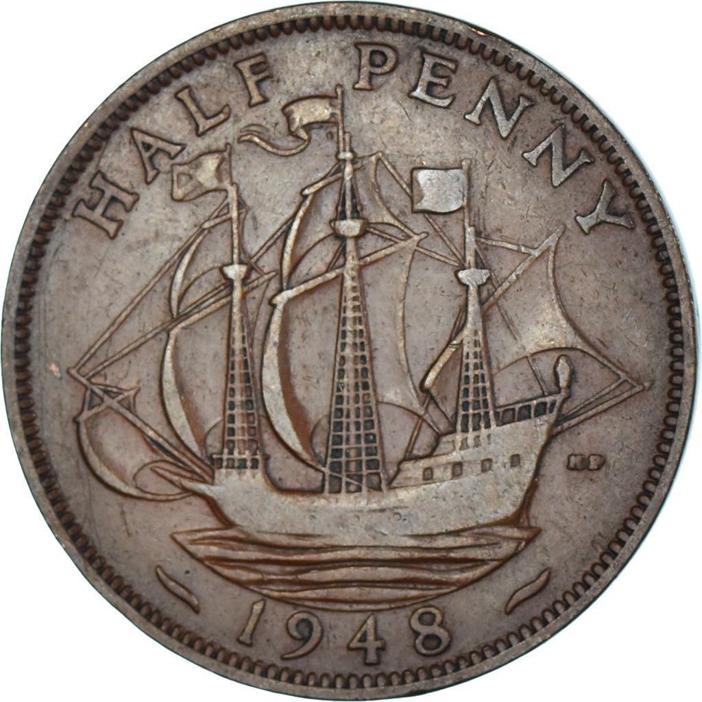 Moneta, Wielka Brytania, 1/2 Penny, 1948