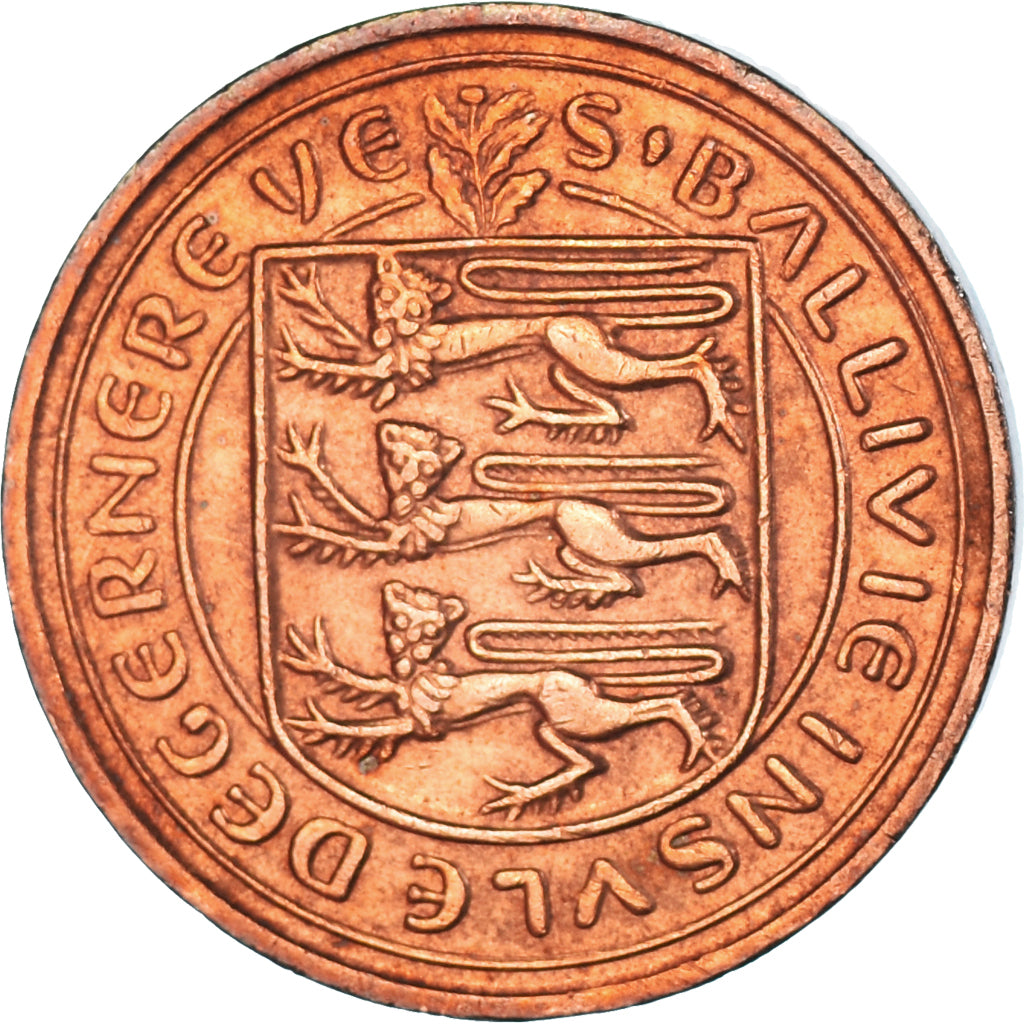 Moeda, Guernesey, 1 New Penny, 1971