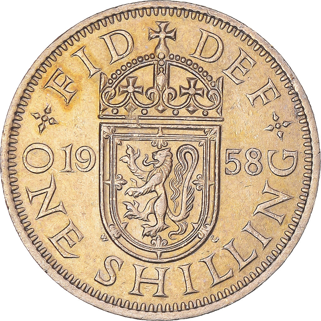 Münze, Großbritannien, Shilling, 1958