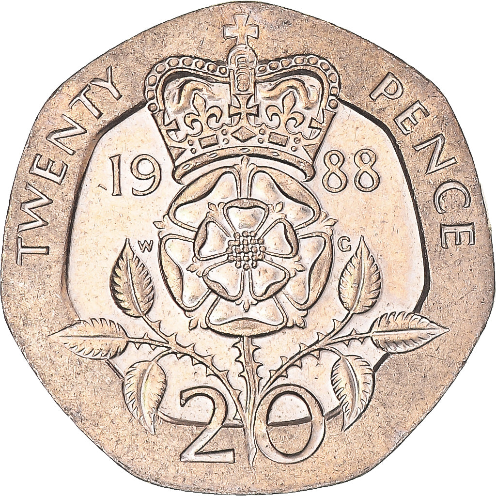 Coin, Great Britain, 20 Pence, 1988