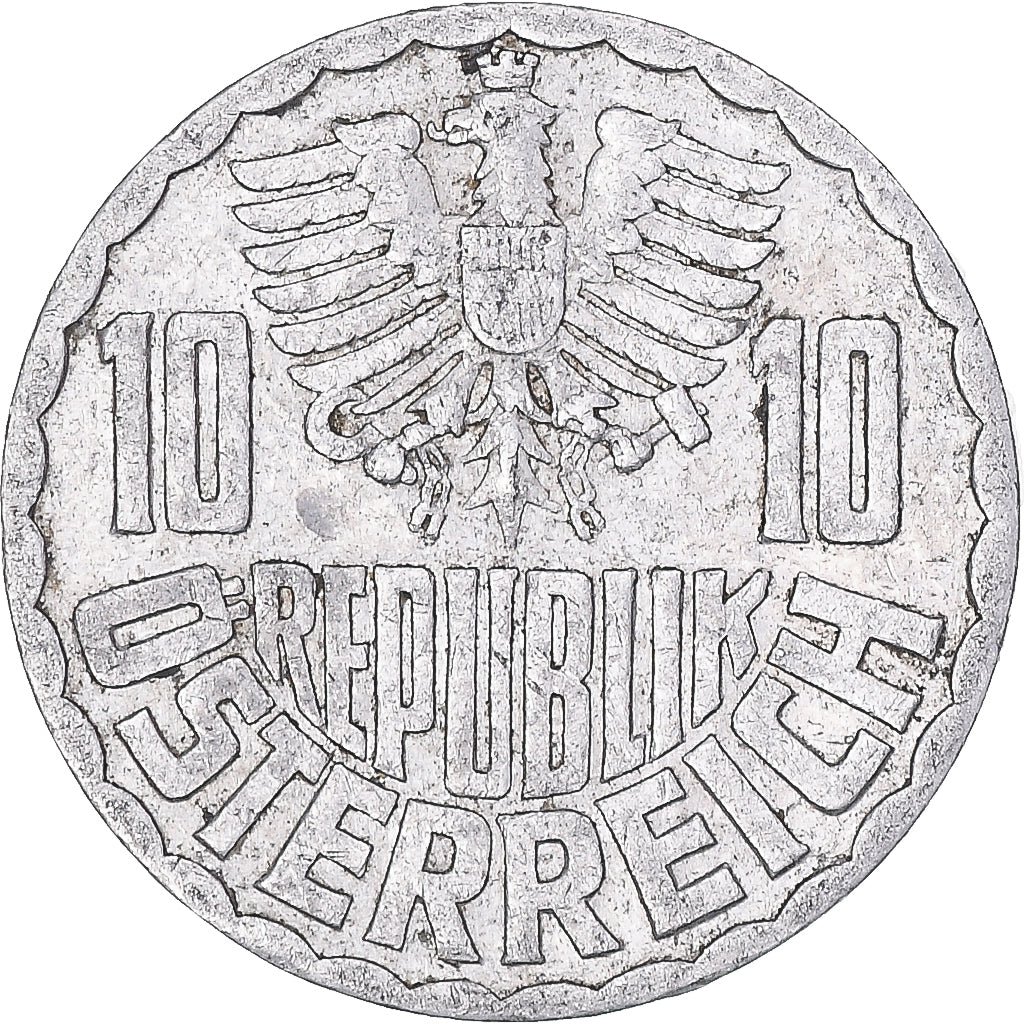 Moeda, Áustria, 10 Groschen, 1961