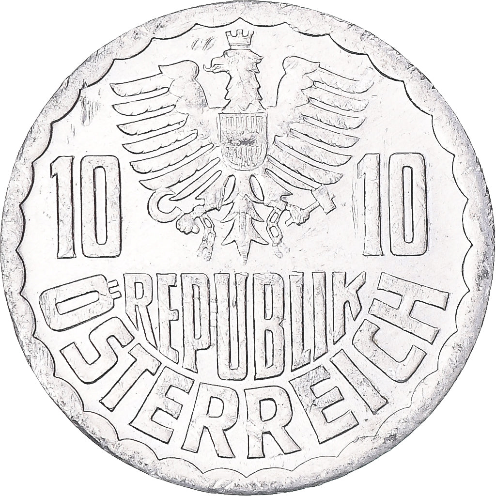 Moeda, Áustria, 10 Groschen, 1990