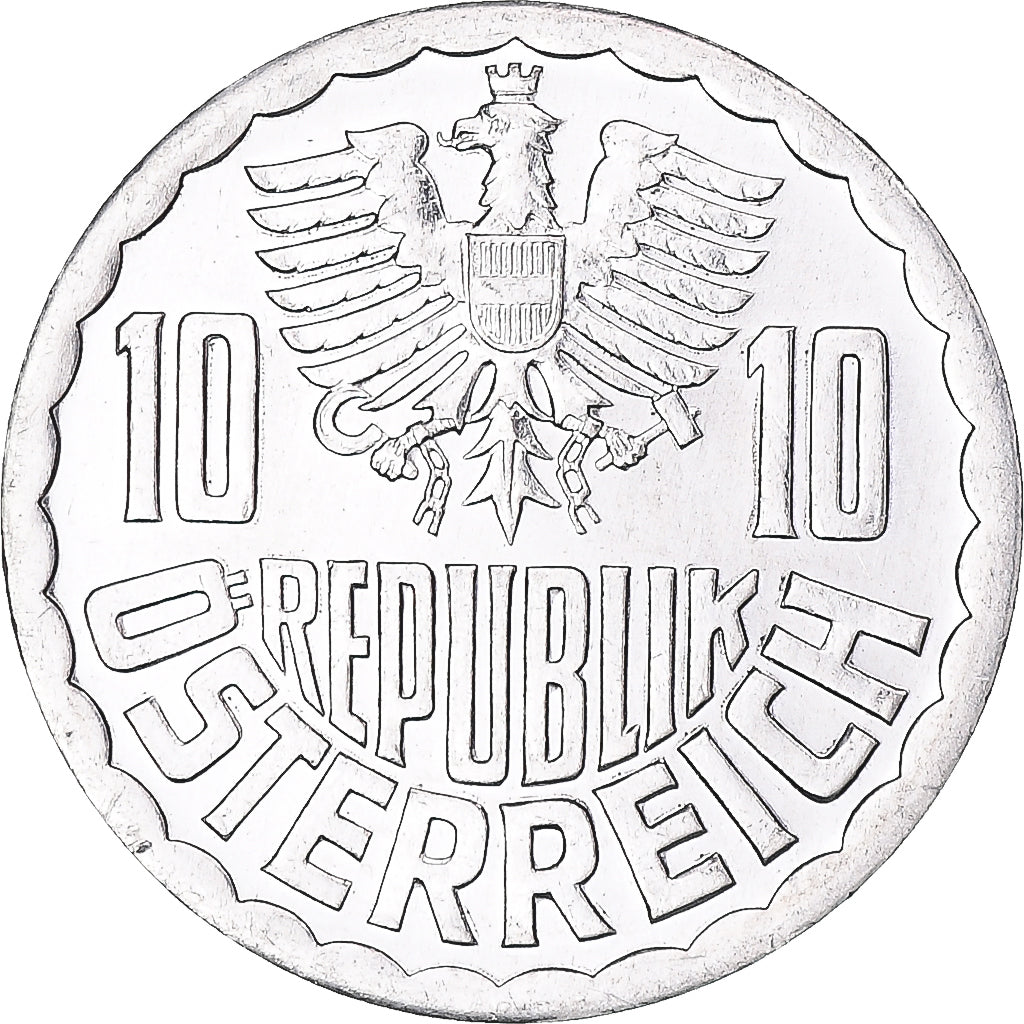 Moeda, Áustria, 10 Groschen, 1991