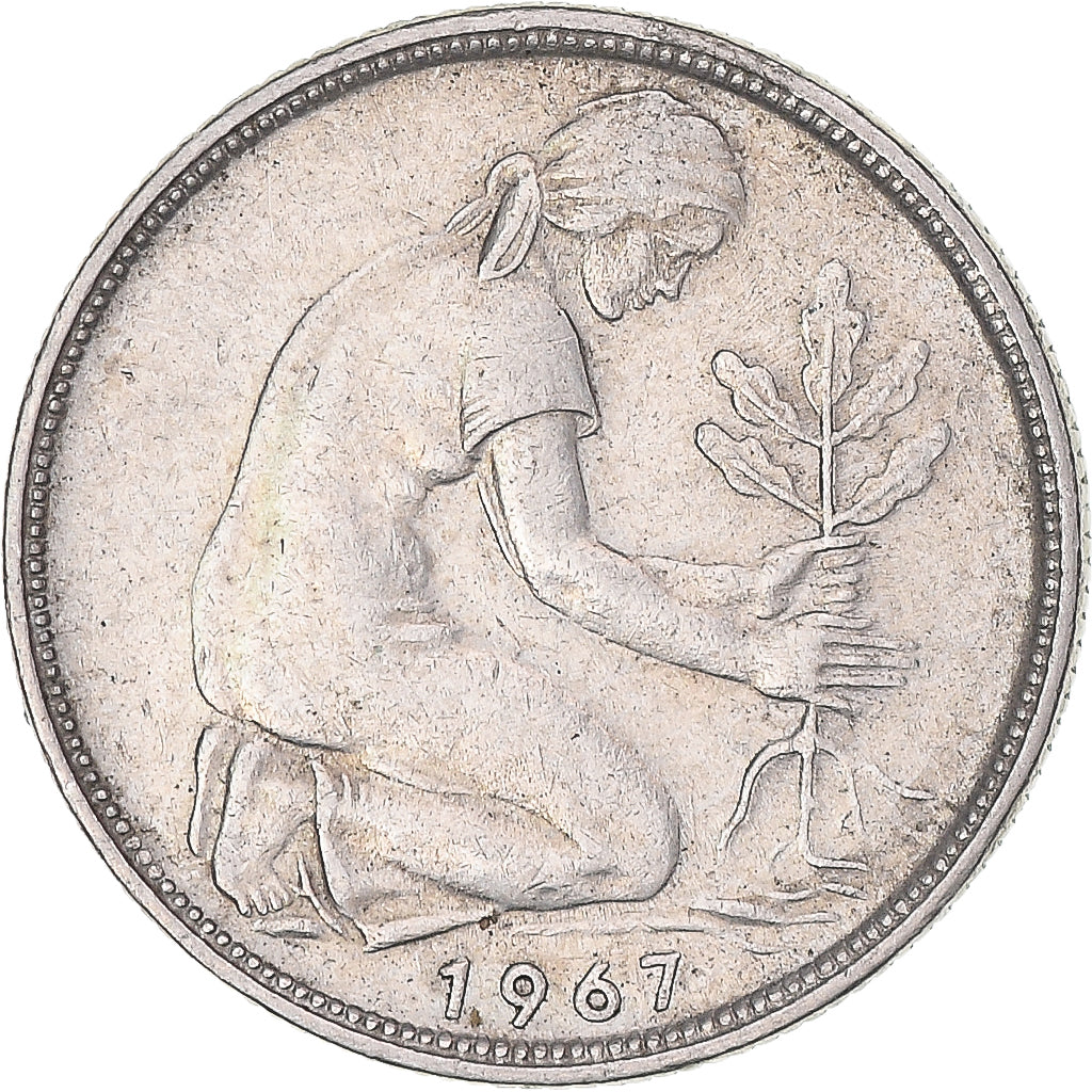 Münze, Deutschland, 50 Pfennig, 1967