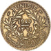Moneta, Tunisia, 2 Francs, 1945