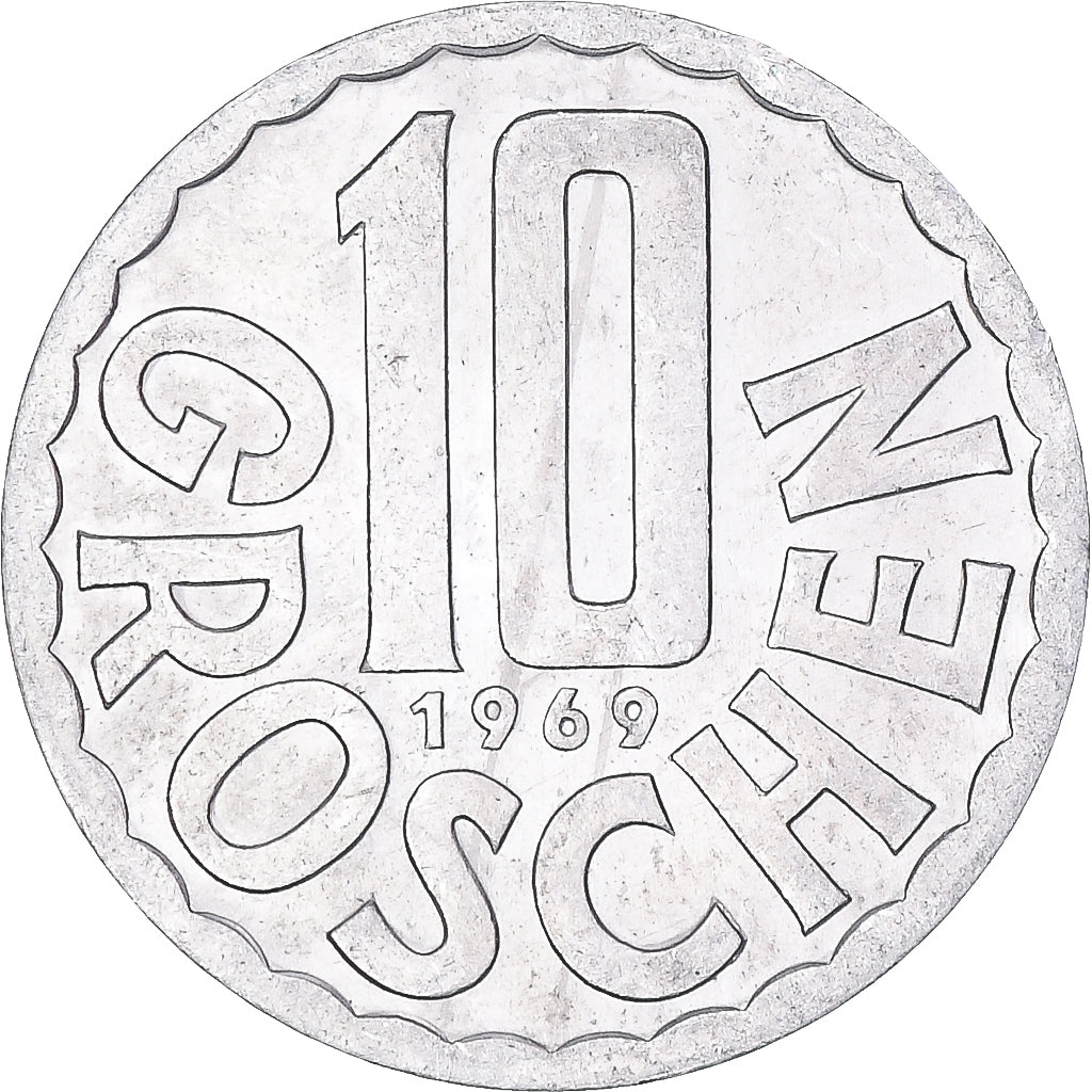 Munten, Oostenrijk, 10 Groschen, 1969