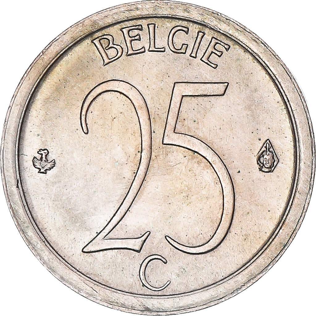 Munten, België, 25 Centimes, 1969