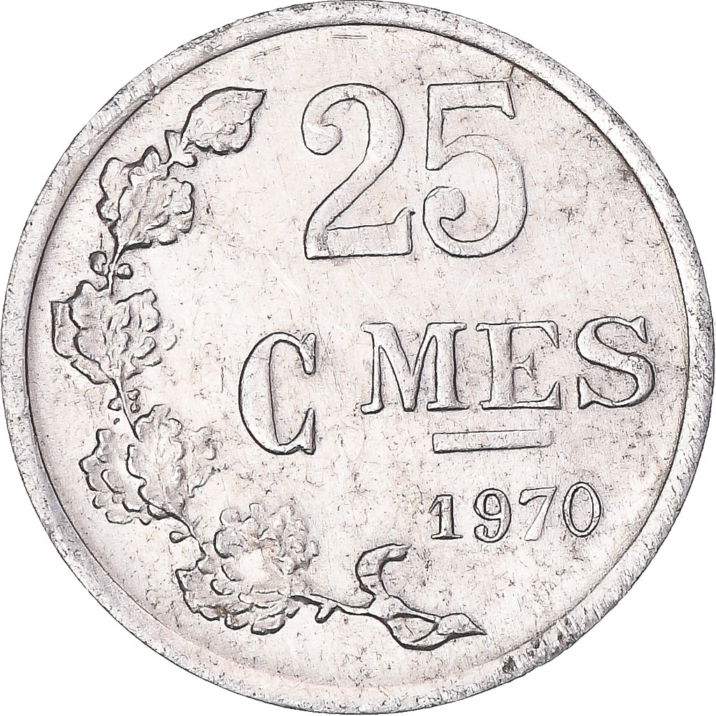 Coin, Luxembourg, 25 Centimes, 1970