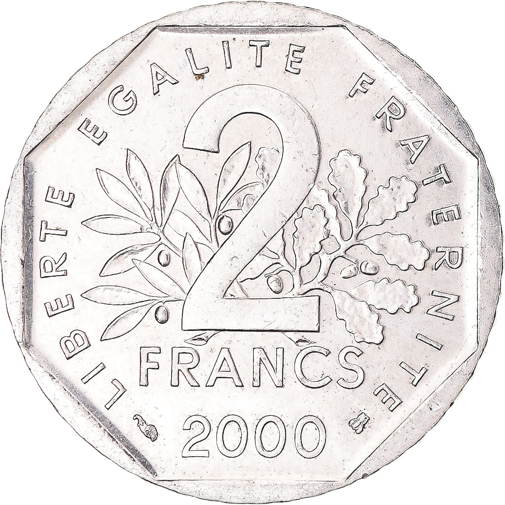 Münze, Frankreich, 2 Francs, 2000