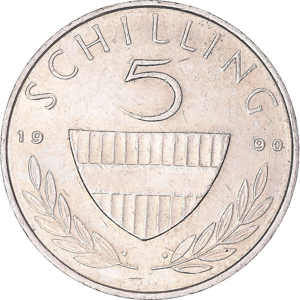 Münze, Österreich, 5 Schilling, 1990